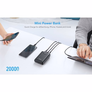 VEGER portatīvais lādētājs 20000 mAh PD QC3.0 2A 22,5W S20 (W2053) melna