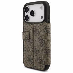 Guess Book 4G Metal Logo Чехол для iPhone 17 Pro - коричневый