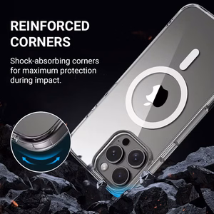 Crong Clear MAG Cover MagSafe vāciņš ierīcei iPhone 16 Pro Max, caurspīdīgs