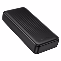 Borofone Portatīvais lādētājs 20000mAh BJ80A Clever - 2xUSB + Type C - QC 3.0 22,5W + PD 20W melns
