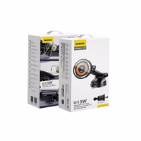 Magnētiskais turētājs ar MagSafe indukcijas lādētāju paneļa / gaisa ventilācijas režģim 15W Dudao F12MAX+ - melns