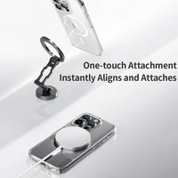 Rock Crystal Series Magnētiskais viedtālruņa apvalks Iphone 16 Plus caurspīdīgs