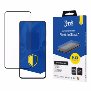 Rūdītais stikls 3mk FlexibleGlass Max Melns Samsung Galaxy S21+ 5G