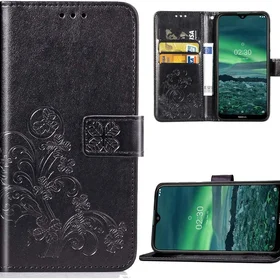 Korpuss Flower Book Samsung A145 A14 4G/A146 A14 5G melns