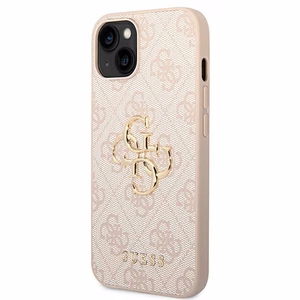 GUESS apvalks IPHONE 13 / 14 / 15 GUHCP14S4GMGPI (4G liels metāla logotips) rozā