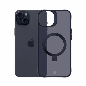 3mk Smoke viedtālruņa apvalks Mag&Stand Apple iPhone 15 plus - melns