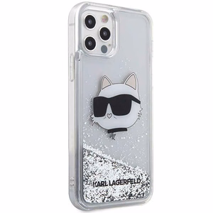 Karl Lagerfeld KLHCP12MLNHCCS iPhone 12/12 Pro 6.1" серебряный/серебряный жёсткий чехол Glitter Choupette Head