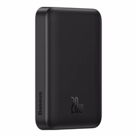 Powerbank Baseus Magnetic Mini 10000mAh, USB-C 20W MagSafe (melns)