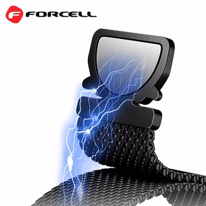 FORCELL F-DESIGN FS10 nerūsējošā tērauda siksniņa SAMSUNG pulkstenim 20 mm melna