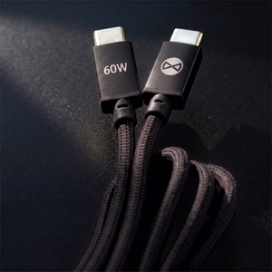 Forever Vibe kabelis USB-C - USB-C 1,0 m 60W tumši pelēks