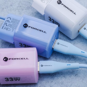 FORCELL F-ENERGY C343 kabelis USB A uz Lightning 2,4A 12W Silikona 1 m zils
