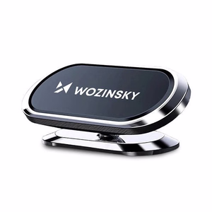 Wozinsky pašlīmējošs magnētiskais automašīnas turētājs 360 paneļiem sudrabs (WMH-06)