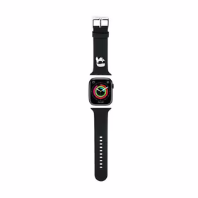 Karl Lagerfeld 3D Rubber Karl Head siksniņa for Apple Watch 42/44/45/49mm - melns