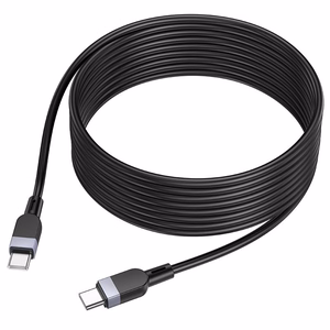Silikona Kabelis USB C to USB C Hoco 3A 60W 3 m X109 melns