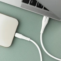 FORCELL F-ENERGY C343 kabelis USB A uz Lightning 2,4A 12W Silicone 1 m balts