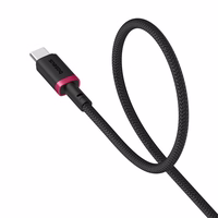 Baseus Dura USB Type A to Type C 60 W fast charging cable 1 m melns, sarkans