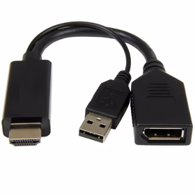I/O adapteris HDMI TO Dp/melns A-HDMIM-DPF-01 GEMBIRD