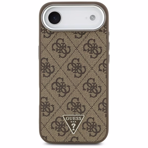 Guess 4G Triangle Logo Magnētiskais viedtālruņa apvalks iPhone Air - brūns