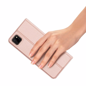 DUX DUCIS Skin Pro grāmatas tipa viedtālruņa apvalks Huawei Y5p rozā