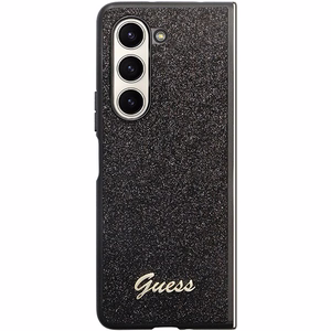 Guess Glitter Script viedtālruņa apvalks Samsung Galaxy Z Fold 5 - melns