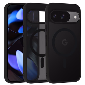 Pilnībā matētais Magnētiskais viedtālruņa apvalks Google Pixel 9/9 Pro melns