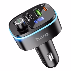 Car transmitter bluetooth Hoco 2 x USB A + USB C QC3.0 PD 20W E62 black