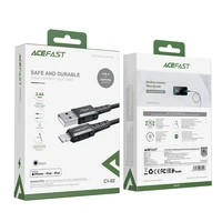 Acefast kabelis MFI USB - Lightning 1.2m, 2.4A melns (C1-02 melns)