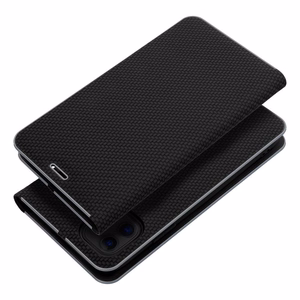 Viedtālruņa apvalks (m) - LUNA Book Carbon IPHONE 11 melns (m)