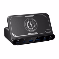 Blitzwolf BW-S27 160 W, 2xUSB-A, 4xUSB-C, 15 W bezvadu lādētājs (melns)