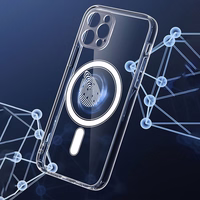 CLEAR MAG COVER magnētiskais viedtālruņa apvalks ar kameras aizsardzību, saderīgs ar MagSafe, paredzēts IPHONE 13 Pro Max, caurspīdīgs