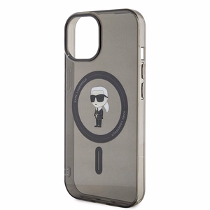 Karl Lagerfeld IML Ikonik MagSafe apvalks iPhone 15 - melns