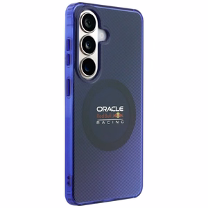 sarkans BULL maciņš SAMSUNG S26 RBHMS26S24HGDSV (Magnetic Double Layer PC Blended Lines) tumši zils