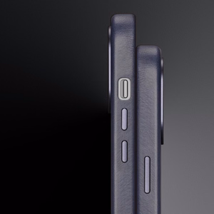 Dux Ducis Naples iPhone 14 Plus magnētiskais ādas apvalks MagSafe zils
