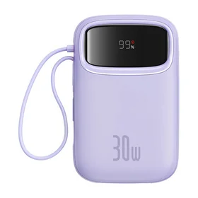 Portatīvais lādētājs Baseus QPow 2 10000mAh 30W 2xUSB-C (violets)