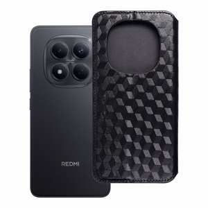 Grāmatveida maciņš Xiaomi Redmi NOTE 15 5G Cubic Book melns