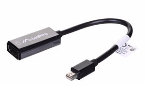 Lanberg AD-0005-BK video kabeļa adapteris 0,2 m Mini DisplayPort HDMI Type A (Standard) melns