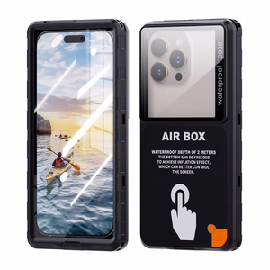 Viedtālruņa ūdensizturīgs apvalks SHELLBOX AIRBOX MAX 6.9 - melns (m)