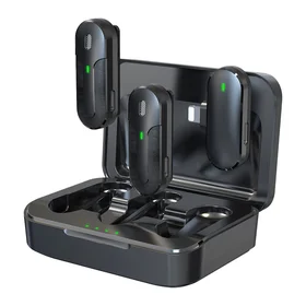 Devia mikrofons viedtālrunim Kintone Lightning bezvadu 2in1 melns