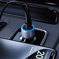 Automašīnas lādētājs Dudao "R4T" pelēks 25W (1xPD / QC3.0)