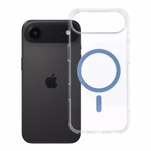 Case for iPhone 17 AIR Drop Glue Colorful Ring Mag Cover compatible with MagSafe light blue