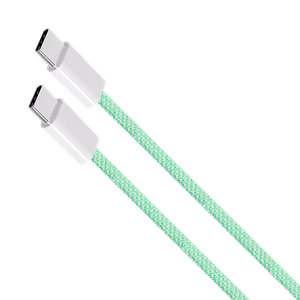 Krüger&Matz Basic USB-C–USB-C kabelis, 100 W, 1,5 m, zaļš
