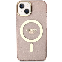 Guess GUHMP14MHCMCGP iPhone 14 Plus 6.7" rozā/rozā cietais apvalks Spīdums Zelts Magnētiskais