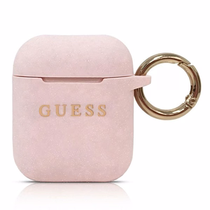 Guess GUACCSILGLLP AirPods apvalks gaiši rozā/rozā silikona spīdīgs