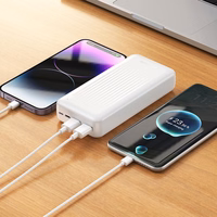 Borofone Portatīvais lādētājs 20000mAh BJ80A Clever - 2xUSB + Type C - QC 3.0 22,5W + PD 20W melns