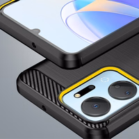 Viedtālruņa oglekļa apvalks Honor Play 40 Plus / Honor X7a (m) - melns