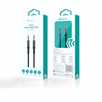 Devia audio kabelis Ipure EC618 jack 3,5 mm - jack 3,5 mm 1,0 m melns