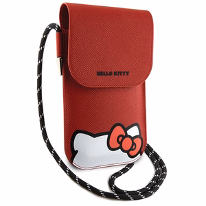 Hello Kitty Leather Hiding Kitty pleca soma – sarkans