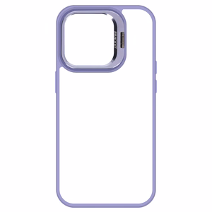 Tel Protect Viedtālruņa apvalks ar statīvu + kameras stikls Iphone 15 Pro gaiši violeta