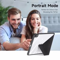 DUX DUCIS planšetdatora apvalks MAGI (m) ar zīmuli uzglabāšanas vietu iPad Air 11" (2024/2025)/iPad Air 4/5 10.9" - melns (m)