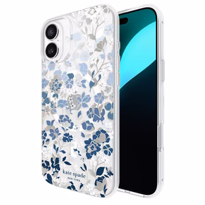 Kate Spade New York Protective Gems MagSafe - Case for iPhone 16 Plus (Flowerbed Blue)